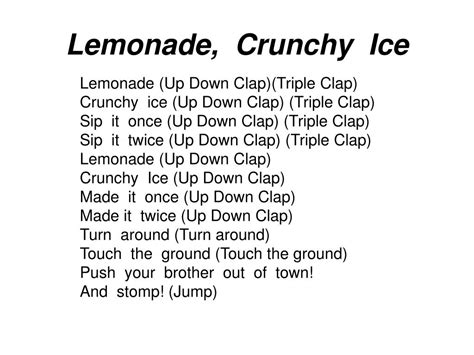 lemonade crunchy ice lyrics