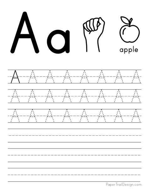 Letter A Tracing Printable