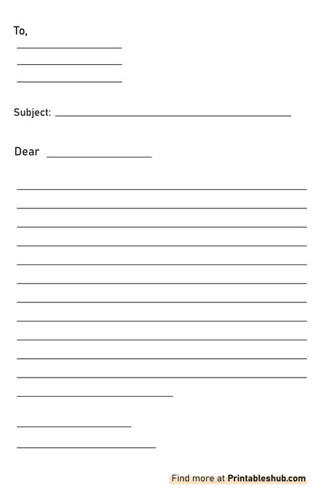 Letter Blank Template