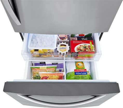 lg - 25.5 cu. ft. bottom-freezer refrigerator with ice maker