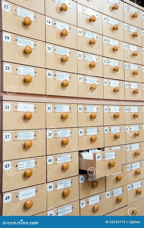 Library Card Catalog Box
