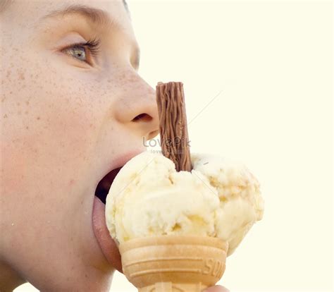 licking ice cream cone