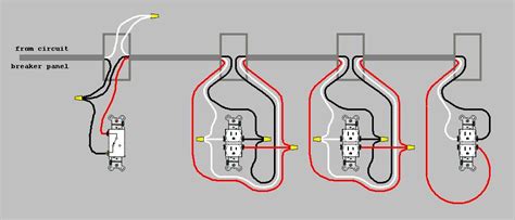 light and switch wiring multiple receptacles diagram 