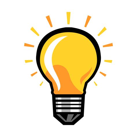 light bulb idea icon free, Light bulb idea vector art, icons, and graphics for free download