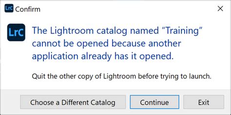 Lightroom Catalog Cannot Be Opened