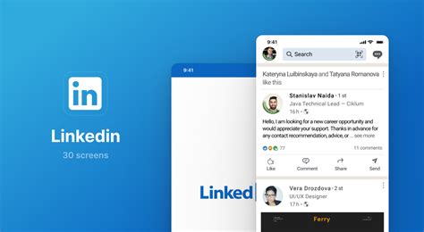 linkedin app screen pages, Linkedin's redesigned mobile app now available for android and ios. Ios redesigned