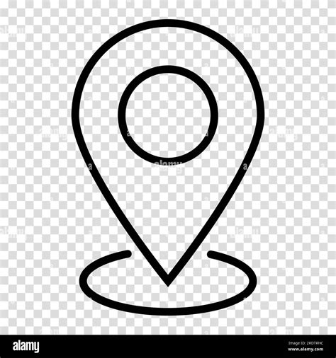 location pin icon no background, Location icon vector transparent. Location pin icon on transparent location pin vector image
