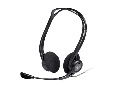 logitech 960 usb headset, Logitech 960 wired headset, stereo headphones with noise-cancelling