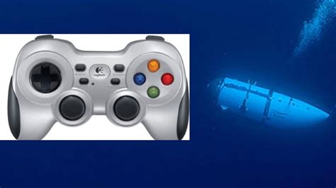 logitech controller in ocean water, Logitech controller under the sea by the titanic and titan · creative