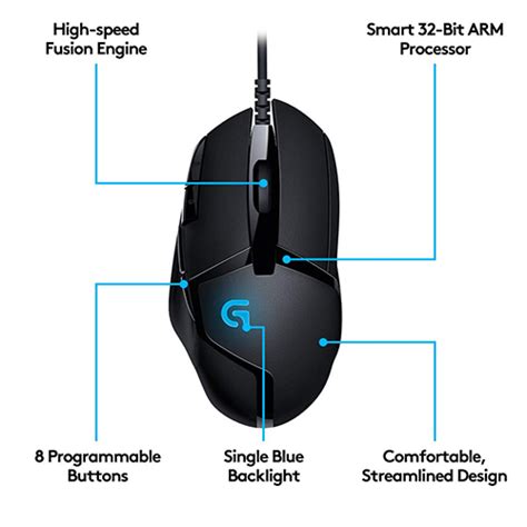 logitech g402 mouse buttons, Logitech g402 optical gaming mouse hyperion fury usb 8 buttons. Logitech g402 buttons fury hyperion