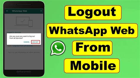 logout from whatsapp web, How to logout from whatsapp in 6 simple steps. Logout pilih paling devices comes beingoptimist windowslatest