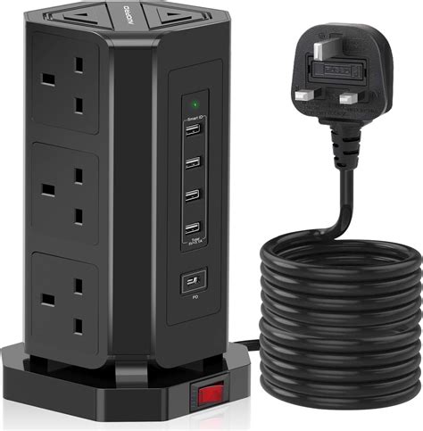 long tower usb cable extension, Rr 8-way 13a tower extension cable with usb port