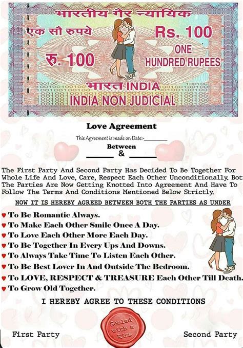 love contract on stamp paper, Excited to share the latest addition to my #etsy shop: printable love