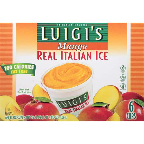 luigis italian ice nutrition