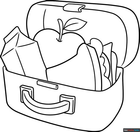 lunch box coloring page printable, Kindergarten kid lunchbox colouring pages coloring page