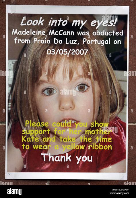 madeleine mccann missing poster, A poster showing missing girl madeleine mccann hi-res stock photography