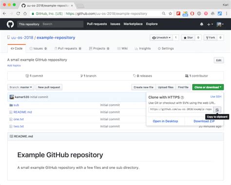 main page of repository github, 