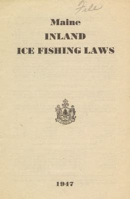 maine ice fishing laws