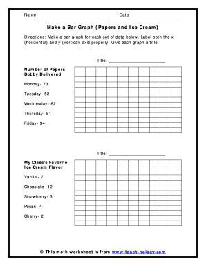 make a bar graph papers and ice cream answer key