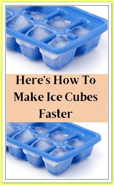 make ice cubes fast