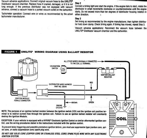 mallory ballast resistor wiring diagrams 
