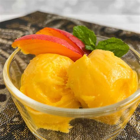 mango sorbet without ice cream maker