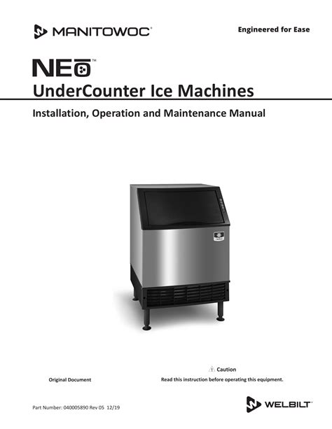 manitowoc ice machine installation manual
