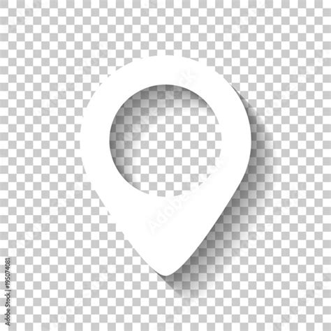 map icon in white no background, Location icon white