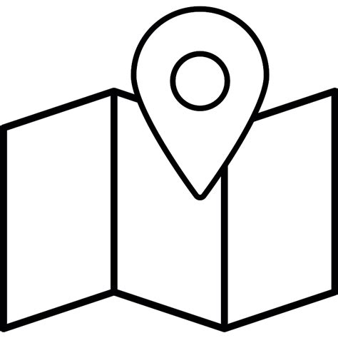 map icon white svg no background, White map locator vector svg icon