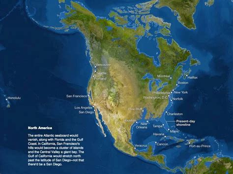 map of north america if all the ice melted