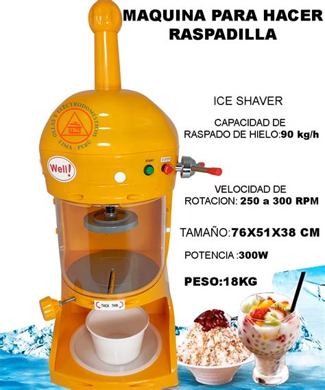 maquina para moler hielo para raspadilla