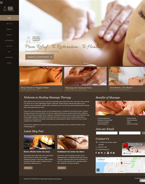 Massage Website Templates