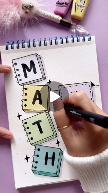 math notebook design with calligraphy, Spiral mathematics