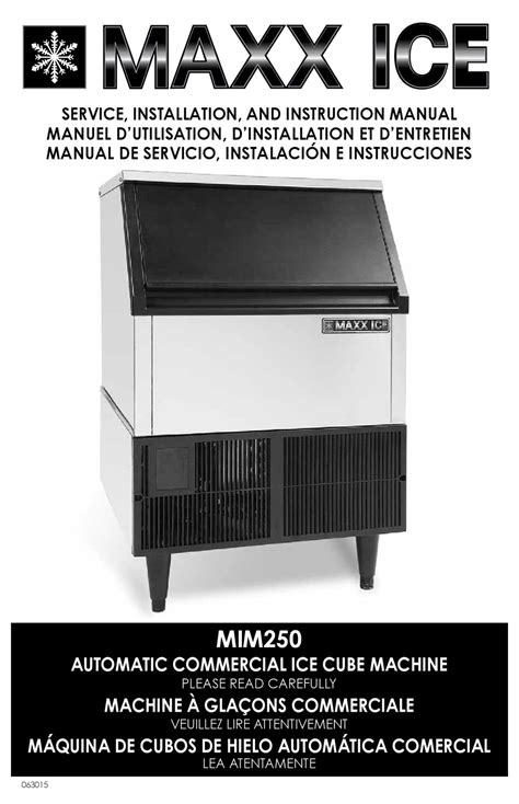 maxx ice machine manual