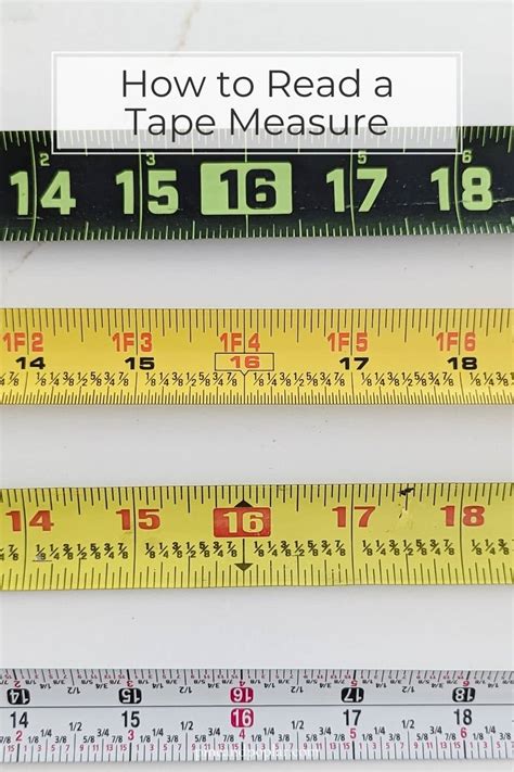 Measurement Tape Reading Chart