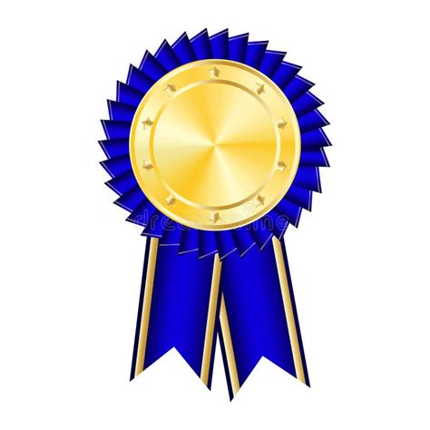 medal blue ribbon vector, Medal with blue ribbon 10553222 vector art at vecteezy