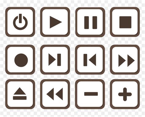 media player control icons, Premium vector. Media player control icon set royalty free vector image