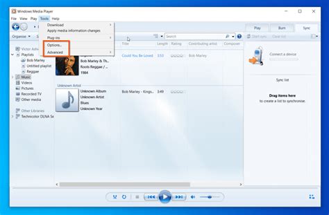 media player help menu, Windows media player 12 navigation help, view menu, create cd, rip. How to open the explorer context menu in windows media player [tip