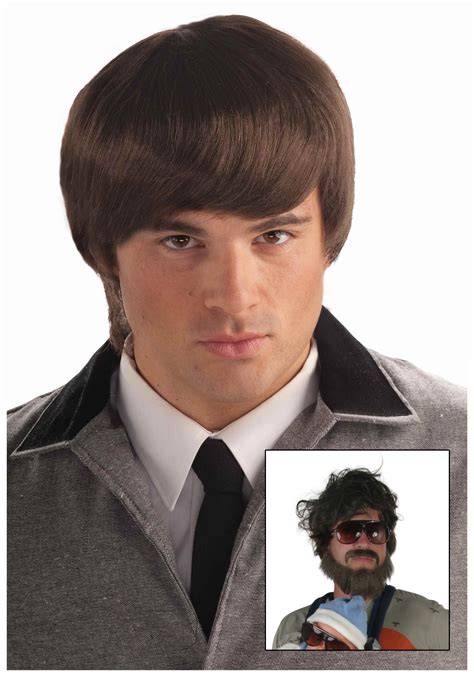 mens brown wig