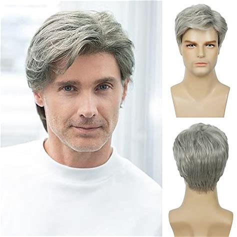 mens silver wig