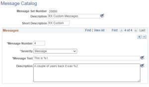 Message Catalog Navigation Peoplesoft