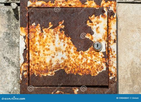 metal box rusty background, Abstract background of old rusty metal boxes for background used