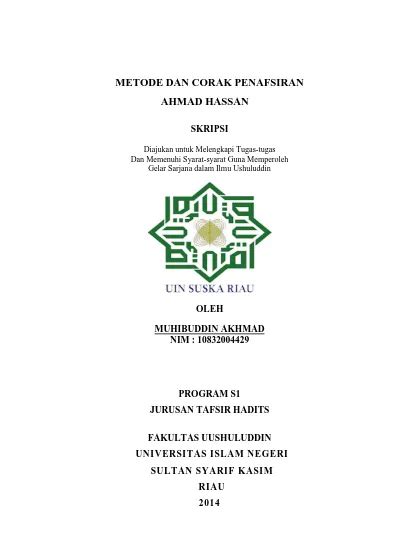 METODE DAN CORAK PENAFSIRAN AL-QURAN PDF Download