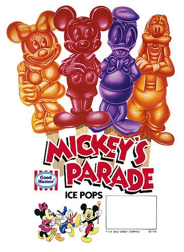 mickey parade ice pops