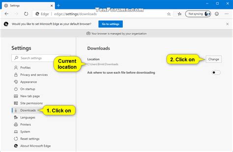 microsoft edge default download folder, Folder successfully selected. How to change default download folder in microsoft edge