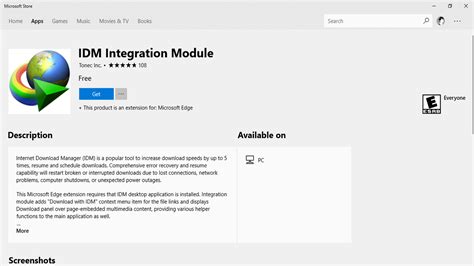 microsoft idm integration module, Idm module integration microsoft edge addons. Idm integration module