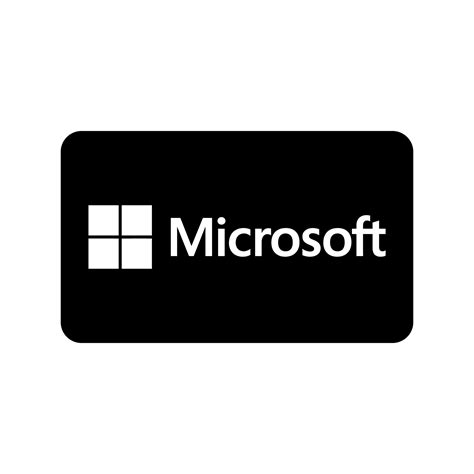 microsoft logo black and white without background, Microsoft preto logotipo transparente png 24983675 png