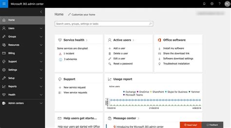 microsoft office 365 admin centre, Introducing the microsoft 365 admin center