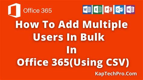 microsoft office 365 multiple users, Create office 365 user from the portal