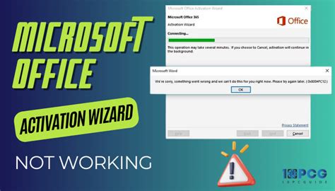 microsoft office activation wizard error, How do i fix excel product activation failed